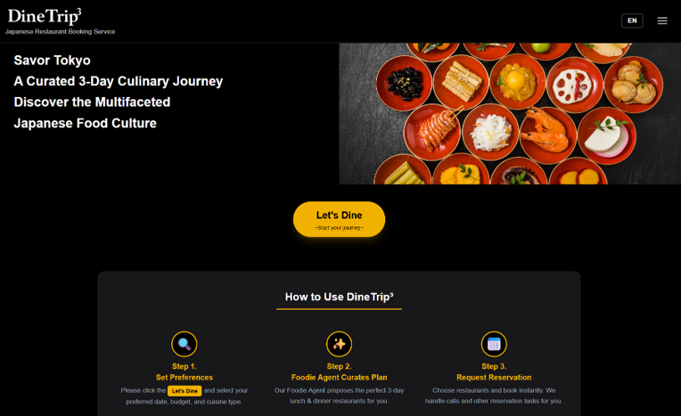 DineTrip³ サービスサイト